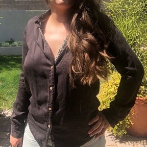 Black Long Sleeve Button Down